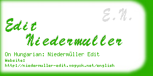 edit niedermuller business card