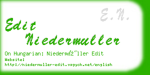 edit niedermuller business card